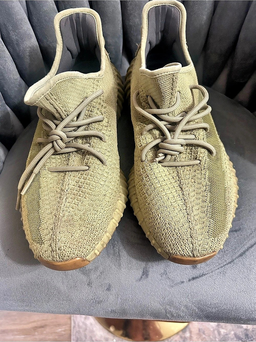 Adidas Yeezy Boost 350 V2 Sulfur Knit Sneakers Green